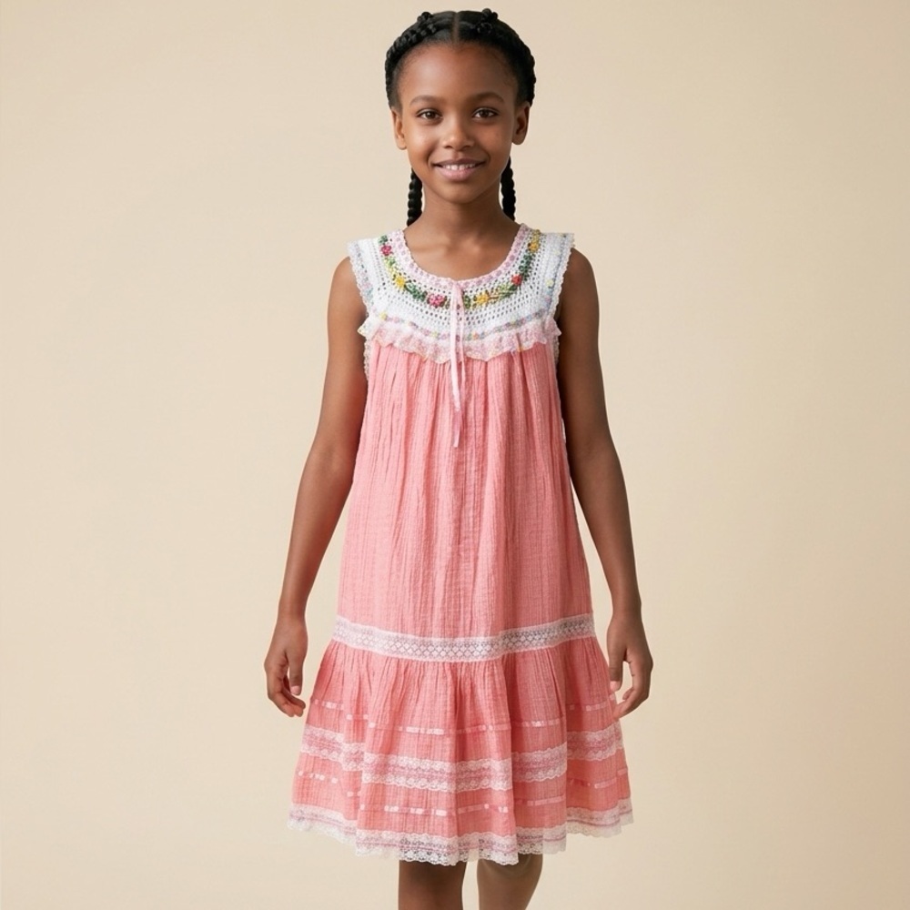 crochet cottagecore dress My Princess | Dresses | Boho Handmade Cotton Gauze Muslin Julianna dress Size:US 13 | EU 47 BestSellerGoogleAdsDress Peacock Blue Color Party * This pattern uses